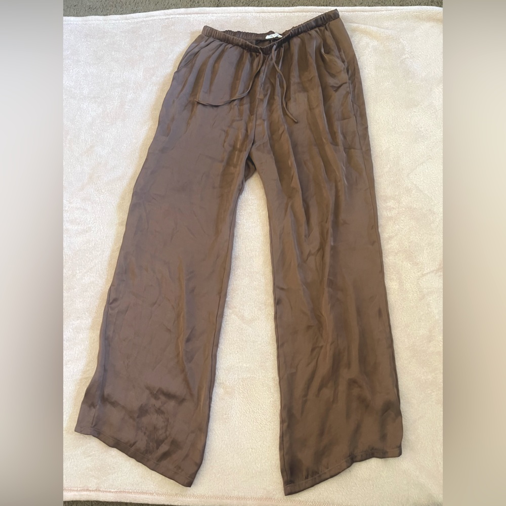 Silk brown pj pants